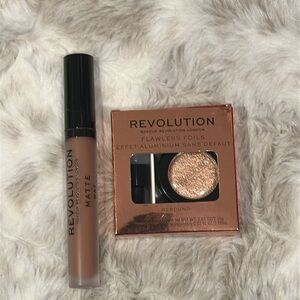 Revolution Lip Gloss Matte (Vow) and Eye Shadow (Rebound)